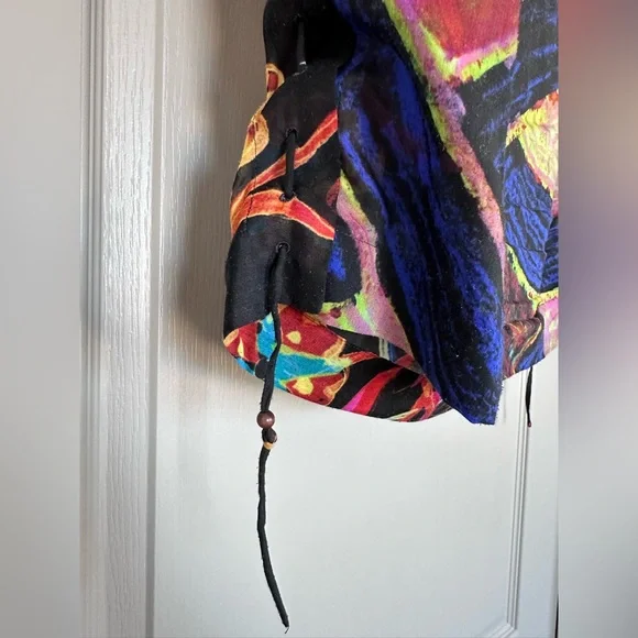 Issey Miyake Vintage Black Multicolor Abstract Blouse - Picture 6 of 8